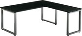 WORKSPACE XL | 180x180 - Bureau Grafiet / Zilver