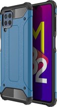 Samsung Galaxy M32 Hoesje - Mobigear - Outdoor Serie - Hard Kunststof Backcover - Blauw - Hoesje Geschikt Voor Samsung Galaxy M32