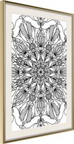 Artgeist - Schilderij - Colour Your Own Mandala I - Zwart En Wit - 40 X 60 Cm