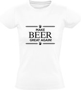 Make Beer Great Again! | Dames T-shirt | Wit | Bier | Drank | Alocohol | Feest | Kroeg