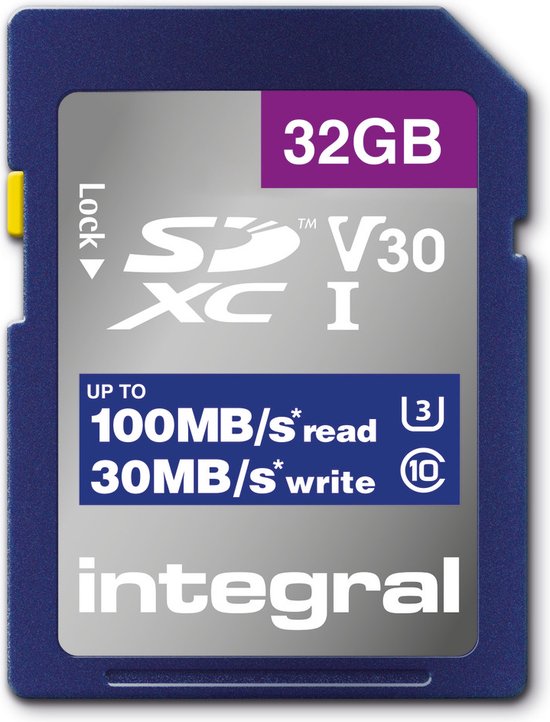 Geheugenkaart integral sdhc-xc 32gb high speed