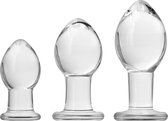 Crystal - anaalplugs glas set van 3