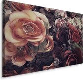 Schilderij - Vintage Rozen, multi-gekleurd, 4 maten, wanddecoratie