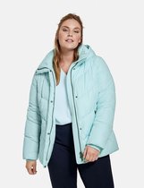 SAMOON Dames Gewatteerde jas met blinde capuchon Crystal Blue-56