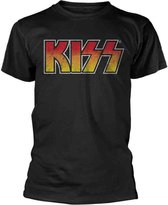 Kiss Heren Tshirt -L- Colour Gradient Logo Zwart