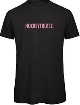 T-shirt Zwart XL - Hockeytrutje - roze - soBAD. | T-shirt unisex | T-shirt mannen | T-shirt dames | Hockey | Oranje