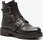 TwoDay leren dames biker boots - Zwart - Maat 40 - Echt leer