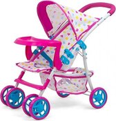 poppenwagen Kate Candy meisjes 54 cm roze/blauw