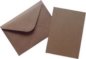 Kraft dubbele kaarten met enveloppen | Bruine envelop C5 | Dubbele kaart A6 | 10 sets per verpakking | Kaarten maken | Hobby | Knutselen