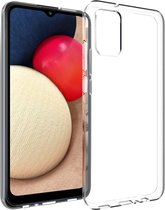 Samsung Galaxy A02s hoesje - MobyDefend Transparante TPU Gelcase - Volledig Doorzichtig - GSM Hoesje - Telefoonhoesje Geschikt Voor Samsung Galaxy A02s