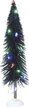 Luville - Bristle tree on log with multicolour light battery operated - Kersthuisjes & Kerstdorpen