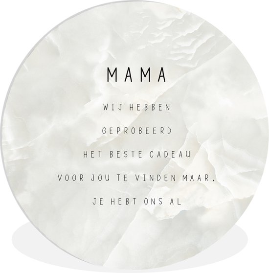 Wall Circle - Wall Circle Indoor - ⌀ 90 cm - Plastique - Fête des Mères - Maman - Citation