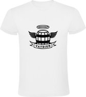 Vatbier | Heren T-shirt | Wit | Halo | Engel | Drank | Alcohol | Bier | Kroeg | Feest | Festival