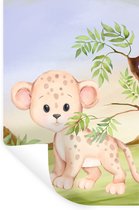 Stickers muraux - Jungle - Animaux - Cub - 20x30 cm - Film adhésif