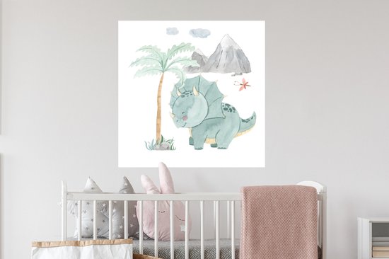 Stickers Stickers muraux - Chambre d'enfant - Arbre - Dinosaurus - 50x50 cm - Feuille adhésive