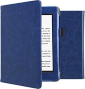 iMoshion Ereader Cover / Hoesje Geschikt voor Amazon Kindle Paperwhite 4 - iMoshion Vegan Leather Bookcase - Donkerblauw
