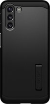 Samsung Galaxy S21 Hoesje - Spigen - Tough Armor Serie - Hard Kunststof Backcover - Zwart - Hoesje Geschikt Voor Samsung Galaxy S21