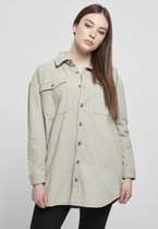 Urban Classics Blouse -M- Long Corduroy Groen