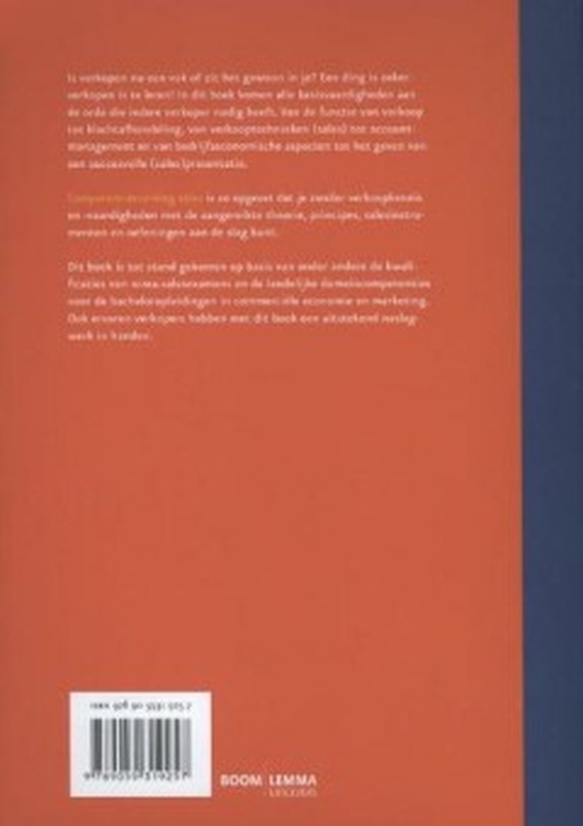 Competentietraining  -   Competentietraining sales - back cover
