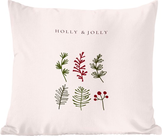 Sierkussens - Kussentjes Woonkamer - 50x50 cm - Winter - Planten - Quotes - Kerstversiering - Kerstdecoratie voor binnen - Woonkamer