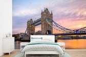 Papier peint photo en vinyle - Lever de soleil au Tower Bridge en Angleterre largeur 390 cm x hauteur 260 cm - Tirage photo sur papier peint (disponible en 7 tailles)