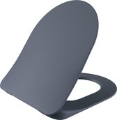 Bally Duck Toiletzitting Flat Softclose Duroplast Met Inox Scharnieren Mat Basalt