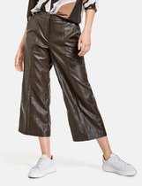 TAIFUN Dames Culotte van vegan leather Wide Leg High