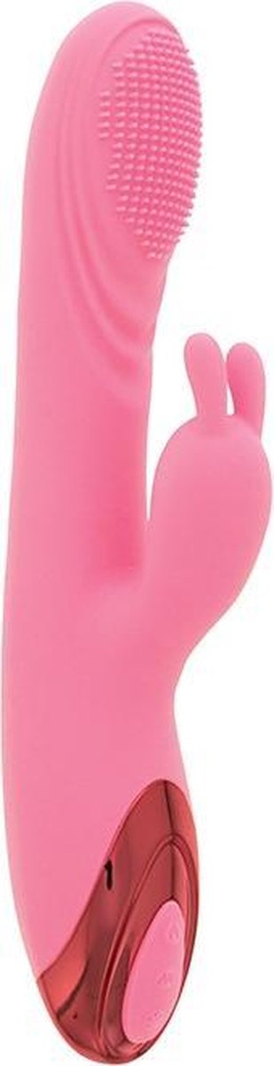 Verwarmende Rabbit Vibrator met Geborstelde Kop