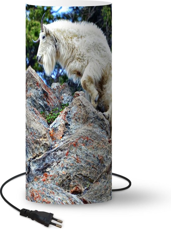 Lampe Snow Goat La chèvre des neiges avec un pied robuste grimpe une