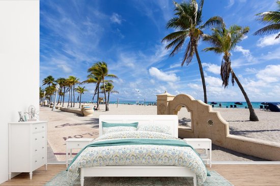 Contour kiespijn Zeeanemoon Behang - Fotobehang Strand - Miami Beach - Florida - Breedte 360 cm x  hoogte 240 cm | bol.com