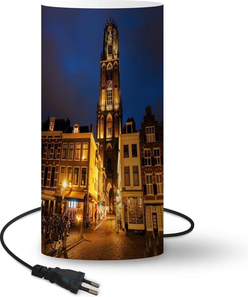 Lamp - Nachtlampje - Tafellamp slaapkamer - Utrecht - Toren - Nacht - 33 cm hoog - Ø15.9 cm - Inclusief LED lamp