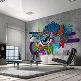Zelfklevend fotobehang - Graffiti Oog, 8 maten, premium print