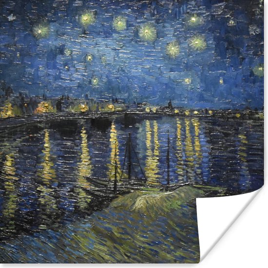 Poster Sterrennacht boven de Orsay Parijs - Vincent Van Gogh - 30x30 cm