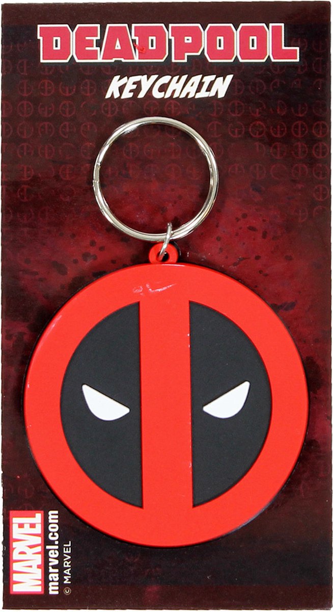 Sleutelhanger - Deadpool - rubber - metalen ring