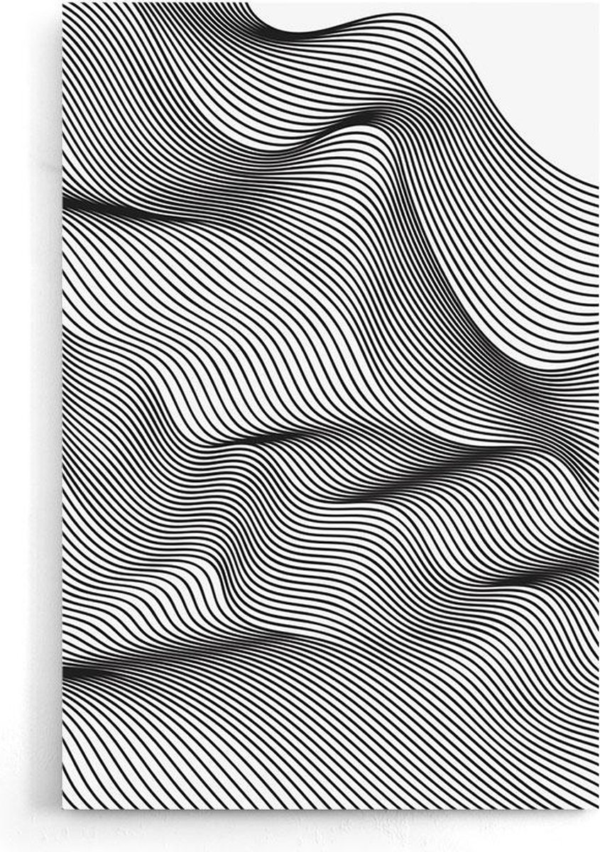 Walljar - Abstract Line Art V - Muurdecoratie - Poster