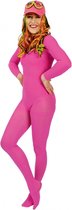 Roze verkleed bodysuit lange mouwen voor dames - Verkleedkleding/carnavalskleding verkleedaccessoires 40/46 (40/44)