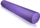 Navaris EVA foam roller 90cm - Roller voor pilates, yoga en oefeningen - Medium hardheid - Massage roller - Voor beginners en gevorderden - Diameter 15cm