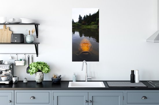 Stickers Stickers muraux - Une carpe koï géante dans l'eau - 40x80 cm - Film adhésif