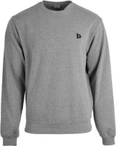 Donnay Fleece sweater met ronde hals Ian - Junior - Silver marl (032) - maat 140