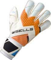 Sells Wrap Aqua Campione - Keepershandschoen met perfecte grip - Wit;Oranje - 4
