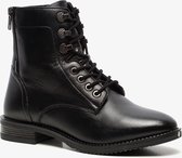 Hush Puppies leren dames veterboots - Zwart - Maat 36 - Echt leer