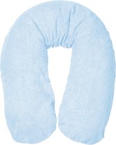 Form Fix XL Voedingskussenhoes - Body Pillow Kussensloop - Zwangerschapskussen hoes - Zijslaapkussen hoes - Badstof/Katoen Hoes - Babyblauw