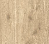 Hout behang Profhome 300434-GU vliesbehang glad in landhuis stijl mat bruin beige 5,33 m2