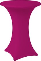 Tafelrok stretch - Tafelhoes met topcover voor statafel - roze