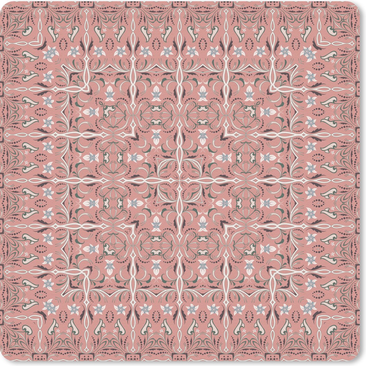 Muismat 20x20 cm - Mousepad Patronen - Vloerkleed - Roze - Muismatten