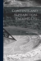 Contents and Alphabetical Packing List