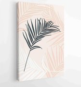 Zomer tropische muur kunst vector. Palmbladeren, kokosblad, monsterablad, line arts 4 - Moderne schilderijen – Verticaal – 1922510711 - 50*40 Vertical