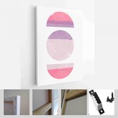 Een trendy set van abstracte roze handgeschilderde illustraties voor wanddecoratie, Social Media Banner, Brochure Cover Design of ansichtkaart achtergrond - Modern Art Canvas - ver
