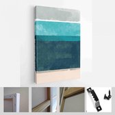 Set van abstracte handgeschilderde illustraties voor briefkaart, Social Media Banner, Brochure Cover Design of wanddecoratie achtergrond - moderne kunst Canvas - verticaal - 188120