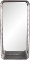 Wandspiegel 28*15*57 cm Grijs Ijzer, Glas Rechthoek Grote Spiegel Muur Spiegel Wand Spiegel